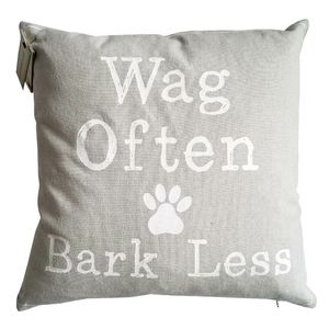 Vintage House Accents - 🆕Vintage House Wag Often Bark Less Throw Pillow Vintage House Accents - 🆕Vintage House Wag Often Bark Less Throw Pillow